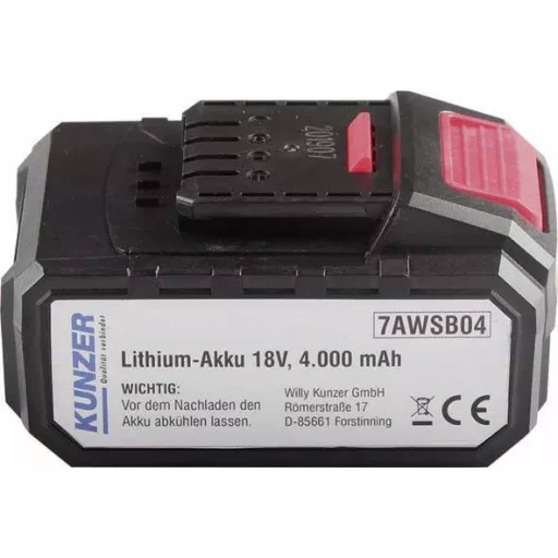 Kunzer 7AWSB04 Szerszám akku 18 V 4000 mAh Lítiumion