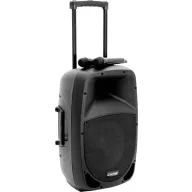  Omnitronic MES-15BT2 Hordohzató PA hangfal 38 cm 15 coll Hálózatról üzemeltetett, Akkuról üzemeltetett 1 db