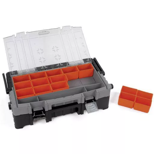 Szerszámos hordtáska, üres, 57 x 16 x 30 mm, Alutec 66001