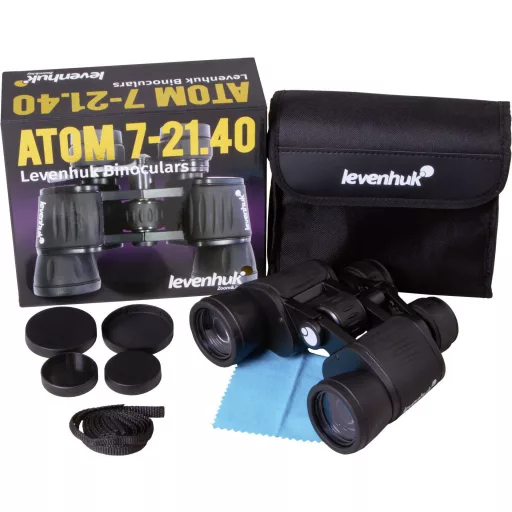 Levenhuk Zoom távcső 7 x - 21 x 40 mm Porro Fekete 72517