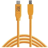   Tether Tools USB kábel USB 2.0 USB-C® dugó, USB mikro B dugó 4.60 m Narancs CUC2515-ORG