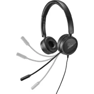   Renkforce RF-HS-360 Számítógép On Ear headset Vezetékes Stereo Fekete Hangerő szabályozás, Mikrofon némítás