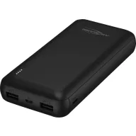   Ansmann PB212 Powerbank 20000 mAh Smart IC LiPo Mikro USB, USB-C®, USB Fekete állapotjelző