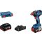 Bosch Professional GDX 18V-200 06019J2206 Akkus ütvecsavarozó 200 Nm 18 V Vele szállított akkuk száma 2 4.0 Ah Lítiumion 2. akkuval, Töltővel, Hordtáskával,