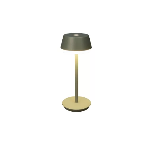 Konstsmide 7830-630 Lyon LED-es akkus asztali lámpa 2.5 W Melegfehér, RGB Zöldes szürke