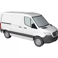   Busch 53400 H0 Személygépkocsi modell Mercedes Benz Sprinter panel kisteherautó, rövid, fehér