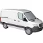 Busch 53400 H0 Személygépkocsi modell Mercedes Benz Sprinter panel kisteherautó, rövid, fehér
