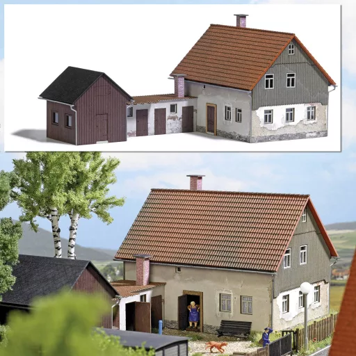 Busch 1909 H0 Lakóház bővítéssel