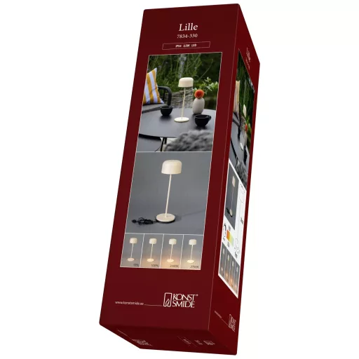 Konstsmide 7834-330 Lille LED-es akkus asztali lámpa 3.5 W Melegfehér Homok