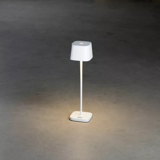 Konstsmide 7829-250 Capri LED-es akkus asztali lámpa 2.2 W Melegfehér Fehér