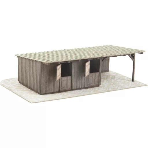 NOCH 66717 H0 mikro-motion lovagló aréna lószekrénnyel