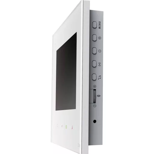 m-e modern-electronics VDV-807 Videó kaputelefon Vezetékes Beltéri egység Fehér