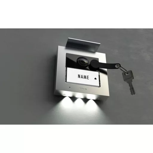 m-e modern-electronics VDV-2010 S Videó kaputelefon Vezetékes, RFID Külső egység Ezüst