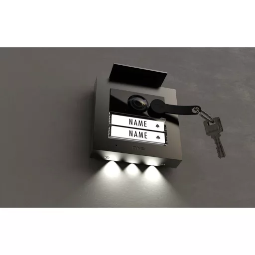 m-e modern-electronics VDV-2020 A Videó kaputelefon Vezetékes, RFID Külső egység Antracit