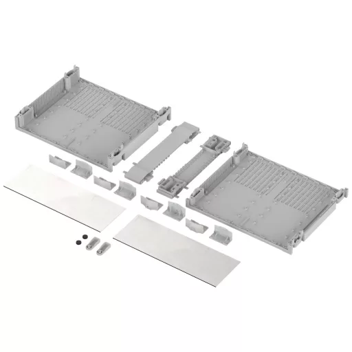 Bopla BO 62618 L BOTEGO mit Zubehör Asztali műszerdobozok (H x Sz x Ma) 307.35 x 256.9 x 110.92 mm ABS Élénk szürke (RAL 7035) 1 db