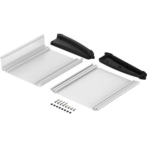 Bopla ATPH 1850-0200 ALU-TOPLINE_SET Pultos műszerdobozok (H x Sz x Ma) 181.2 x 200 x 53.2 mm Alumínium, ABS Natúr, Fekete (RAL 9005) 1 db