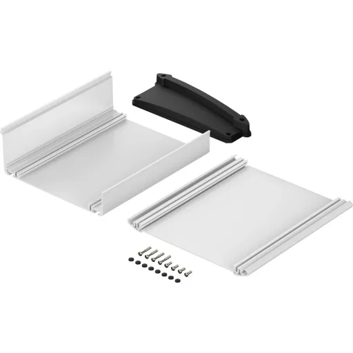 Bopla ATPH 1865-0200 ALU-TOPLINE_SET Pultos műszerdobozok (H x Sz x Ma) 181.2 x 200 x 68.2 mm Alumínium, ABS Natúr, Fekete (RAL 9005) 1 db