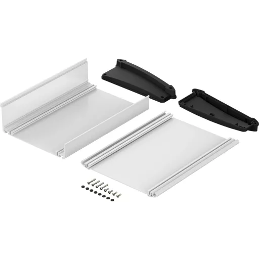 Bopla ATPH 1865-0250 ALU-TOPLINE_SET Pultos műszerdobozok (H x Sz x Ma) 181.2 x 250 x 68.2 mm Alumínium, ABS Natúr, Fekete (RAL 9005) 1 db