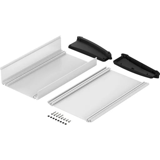 Bopla ATPH 1865-0300 ALU-TOPLINE_SET Pultos műszerdobozok (H x Sz x Ma) 181.2 x 300 x 68.2 mm Alumínium, ABS Natúr, Fekete (RAL 9005) 1 db