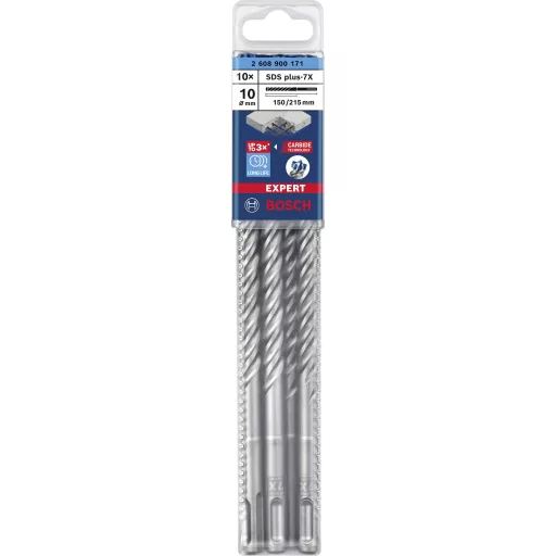 Bosch Accessories EXPERT SDS plus-7X 2608900171 Kalapácsfúró 10 részes 10.00 mm Teljes hossz 215 mm SDS-Plus 10 db