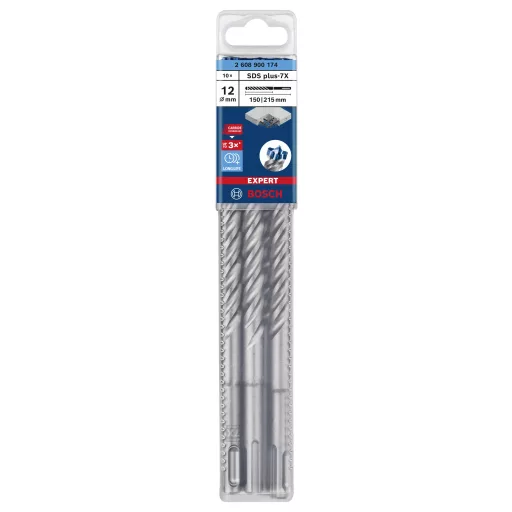 Bosch Accessories EXPERT SDS plus-7X 2608900174 Kalapácsfúró 10 részes 12.00 mm Teljes hossz 215 mm SDS-Plus 10 db
