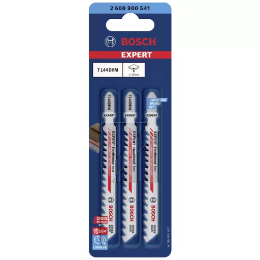 Bosch Accessories 2608900541 EXPERT Hardwood Fast T 144 DHM szúrófűrészlap, 3 db 3 db