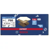   Bosch Accessories EXPERT M480 2608900680 Csiszolóháló excenter csiszolóhoz Lyuk nélküli Szemcsézet 80 (Ø) 125 mm 50 db