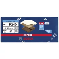   Bosch Accessories EXPERT M480 2608900686 Csiszolóháló excenter csiszolóhoz Lyuk nélküli Szemcsézet 240 (Ø) 125 mm 50 db