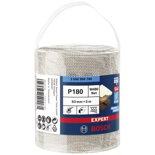 Bosch Accessories EXPERT M480 2608900780 Csiszolóháló tekercs Lyuk nélküli Szemcsézet 180 1 db