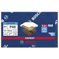   Bosch Accessories EXPERT C470 2608900926 Delta csiszolópapír Lyukas Szemcsézet 40 (H x Sz) 93 mm x 93 mm 50 db