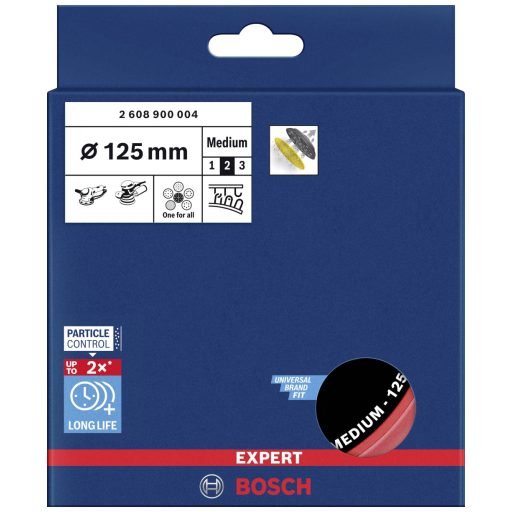 Bosch Accessories 2608900004 EXPERT Multihole (Expert Multihole) univerzális hátlap, 125 mm, közepes Ø 125 mm