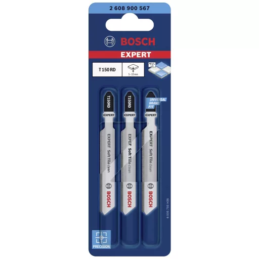 Bosch Accessories 2608900567 EXPERT Soft Tile Clean T 150 RD, szúrófűrészlap, 3 db 3 db