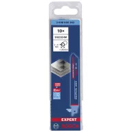  Bosch Accessories 2608900362 EXPERT Thin Tough Metal S 922 EHM dugattyús fűrészlap, 10 darab Fűrészlap hossz 150 mm 10 db
