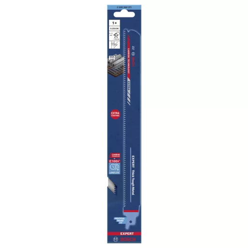 Bosch Accessories 2608900371 EXPERT ‘Thick Tough Metal’ S 1255 CHC Säbelsägeblatt, 1 Stück Fűrészlap hossz 300 mm 1 db