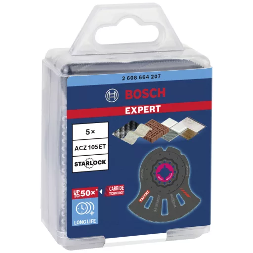 Bosch Accessories 2608664207 EXPERT MultiMaterial Carbide Szegmens fűrészlap 5 részes 5 db
