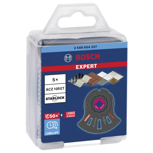 Bosch Accessories 2608664207 EXPERT MultiMaterial Carbide Szegmens fűrészlap 5 részes 5 db