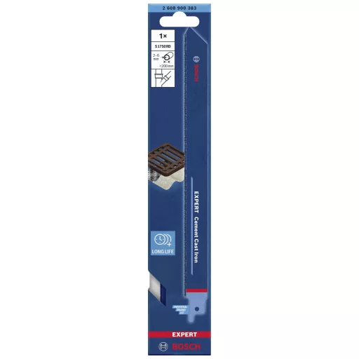 Bosch Accessories 2608900383 EXPERT Cement Cast Iron S 1750 RD szablyafűrészlap, 1 db Fűrészlap hossz 250 mm 1 db