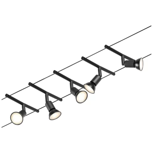 Paulmann Wire Systems 94446 Zsinóros teljes készlet GU5.3 Fekete (matt), Króm