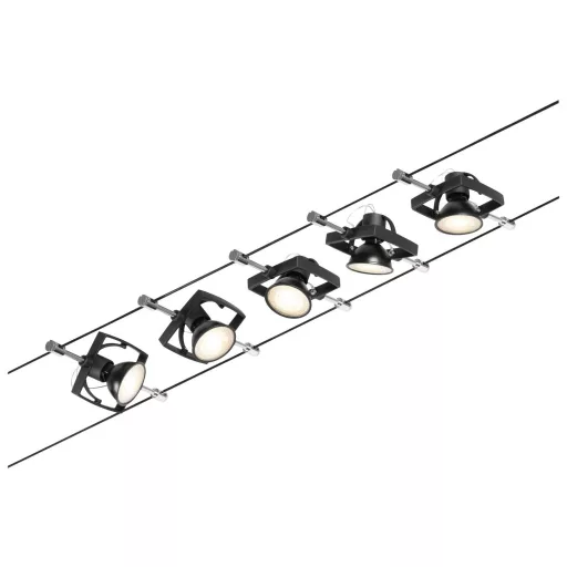 Paulmann Wire Systems 94434 Zsinóros teljes készlet GU5.3 Fekete (matt), Króm