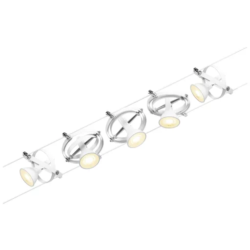 Paulmann 94438 Zsinóros teljes készlet GU5.3 Fehér (matt), Króm