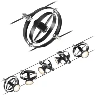   Paulmann 94440 Zsinóros teljes készlet GU5.3 Fekete (matt), Króm