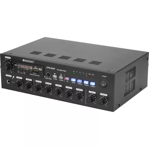 Omnitronic CPZ-60P ELA ELA erősítő 60 W 4 csatornás 4 zóna