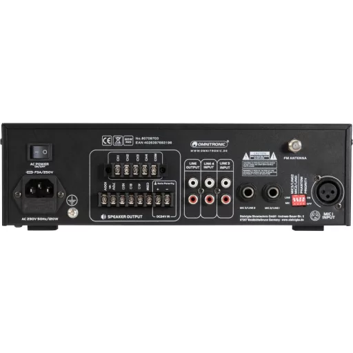 Omnitronic CPZ-60P ELA ELA erősítő 60 W 4 csatornás 4 zóna