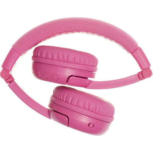 onanoff BuddyPhones® On Ear headset Bluetooth®, Vezetékes Rózsaszín Hangerő korlátozás, Összehajtható, Headset Gyermek