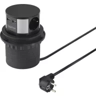   Sygonix SY-4780156 Elosztó torony Fekete, Ezüst Védőérintkezős 1 db