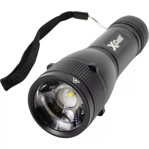 XCell 146362 LED Kézilámpa Csuklópánt, Tokkal, Stroboszkóp üzemmóddal Elemekről üzemeltetett 500 lm 7 óra 179 g
