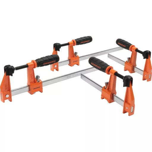 4 db közepes teherbírású acél bilincs készlet (2-15 cm, 2-30 cm) JORGENSEN 2391335 Szorítási szélesség (max.):30 mm Méret, hossz: 420 mm Visszavonás:30 cm