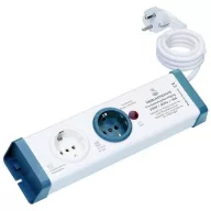   interBär 8110-001.01 Hálózati elosztó 2 részes Fehér, Kék Védőérintkezős 1 db