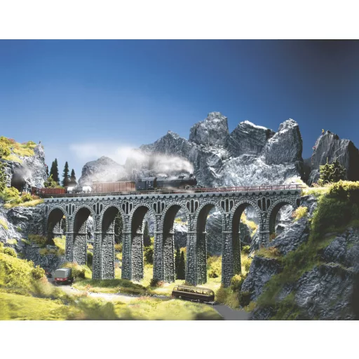 NOCH 58660 H0 Terméskő viadukt 1 vágányú Univerzális (H x Sz x Ma) 370 x 44 x 245 mm