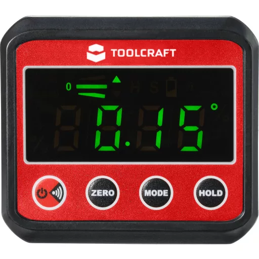 Digitális szögmérő és vízmérték, 360°, Toolcraft TO-7308984